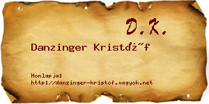 Danzinger Kristóf névjegykártya