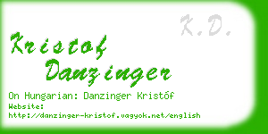 kristof danzinger business card